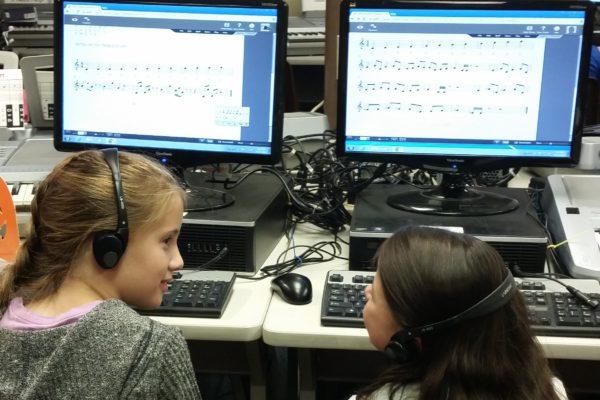 Students Write Music On Computers For The Composition Project